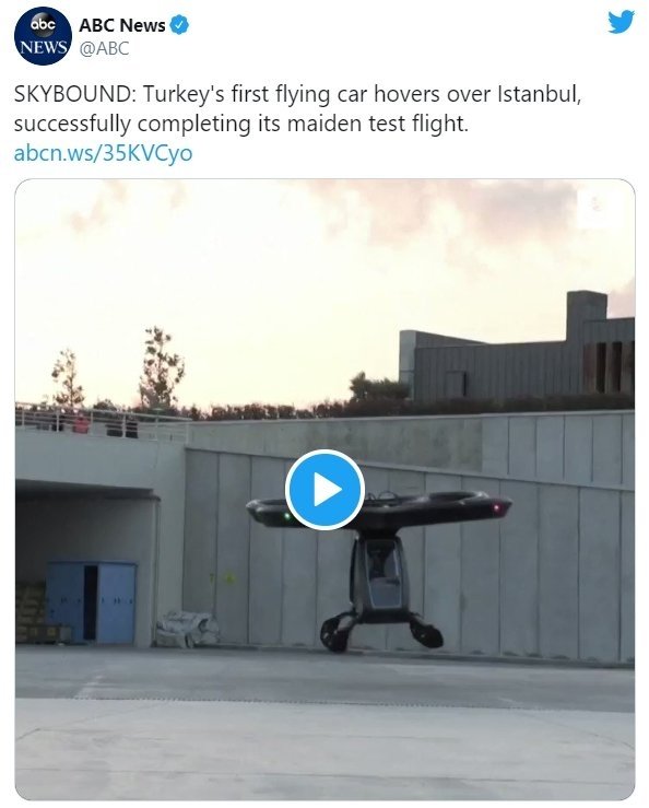 Türkiye’nin ilk uçan arabası Cezeri dünya basınında geniş yer buldu!