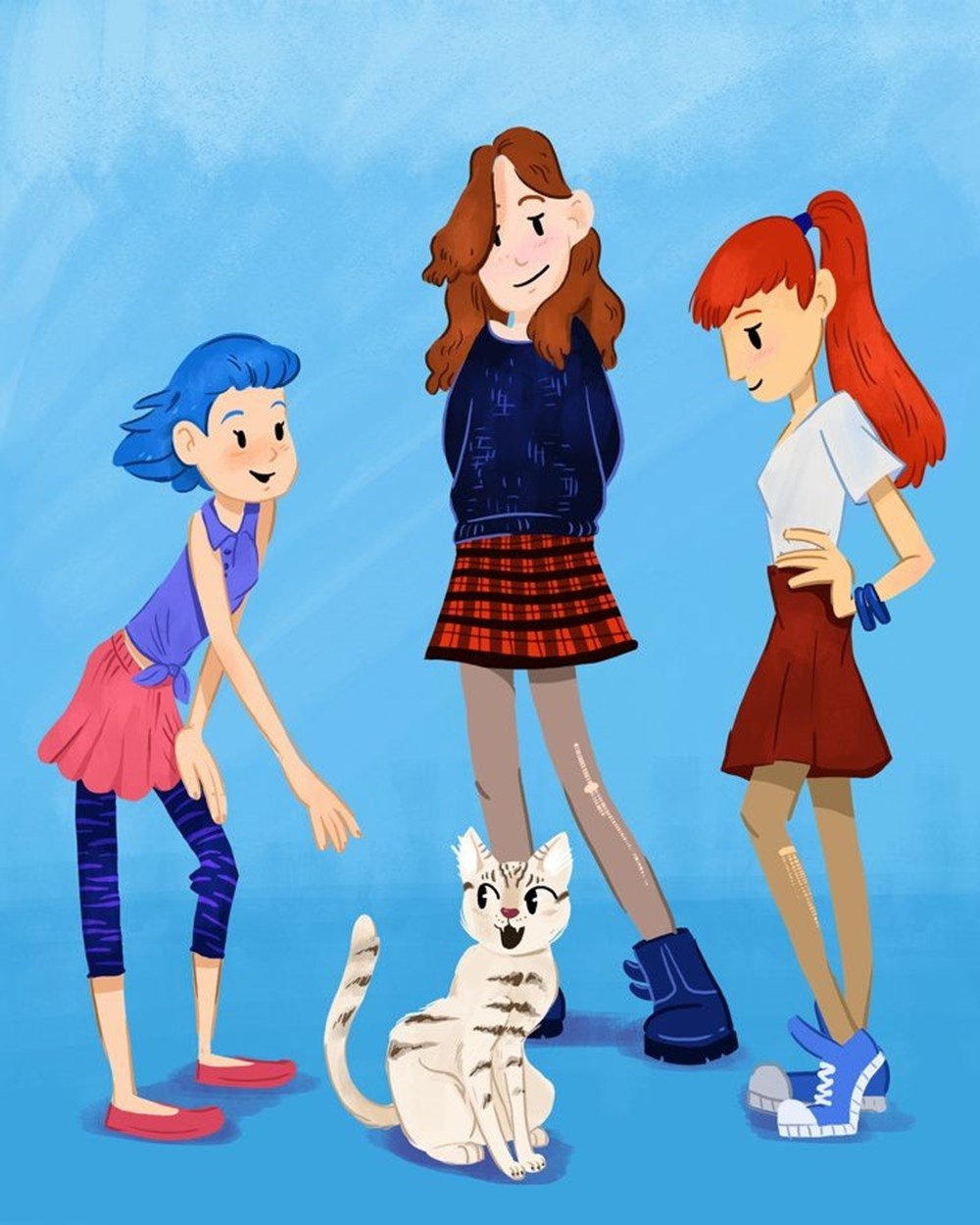 Таня хозяйка кота. Кто хозяйка кота из девочек. Три подружки и кот. Три подружки с котом загадка. 3 Девочки картинки.
