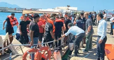 Girne açıklarında feribot faciası