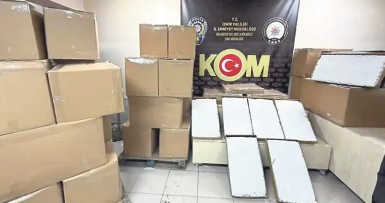 1 milyon 100 bin adet dolu makaron ele geçirildi