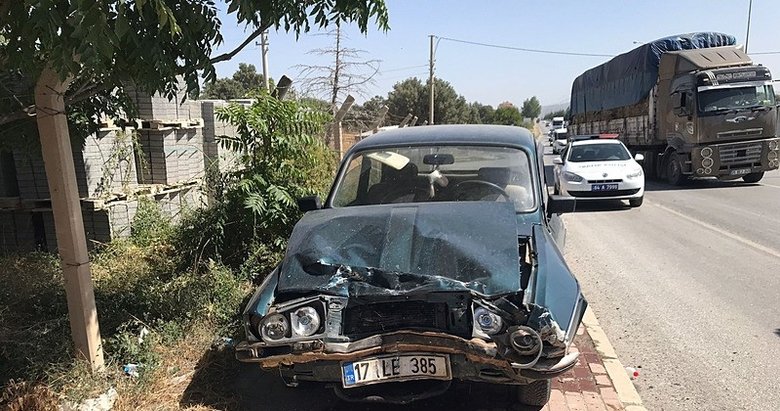 Uşak’ta iki otomobil çarpıştı: 2 yaralı