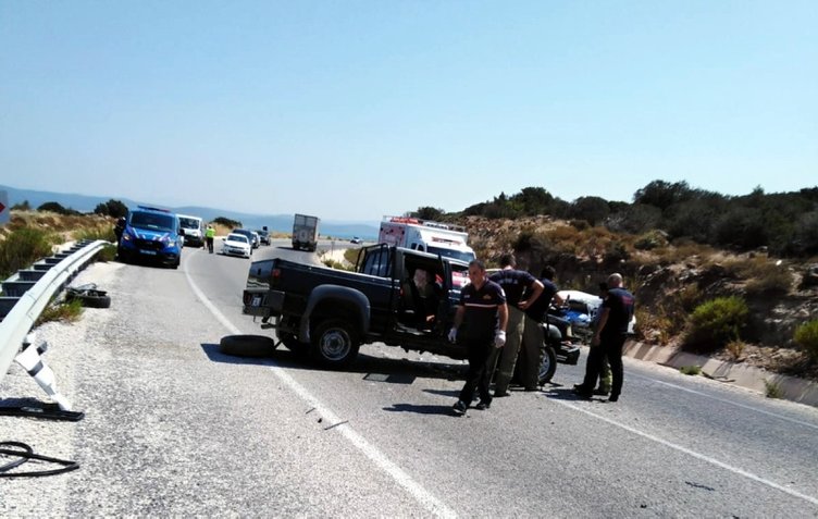 İzmir’de feci kaza! Urla’da kamyonet ile otomobil çarpıştı