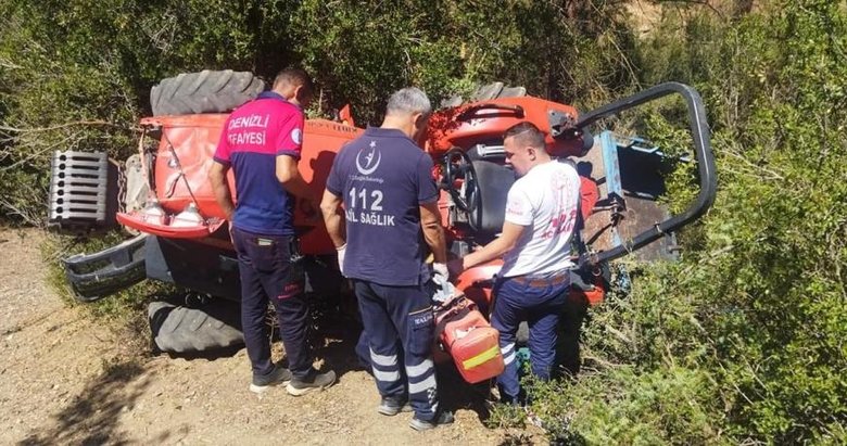 Uçuruma yuvarlanan traktörün yaşlı sürücüsü öldü