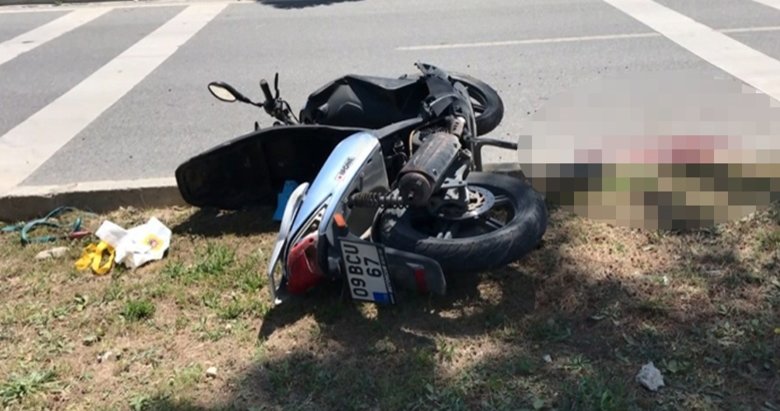 Aydın’da virajı alamayan motosiklet sürücüsü ağaca çarptı