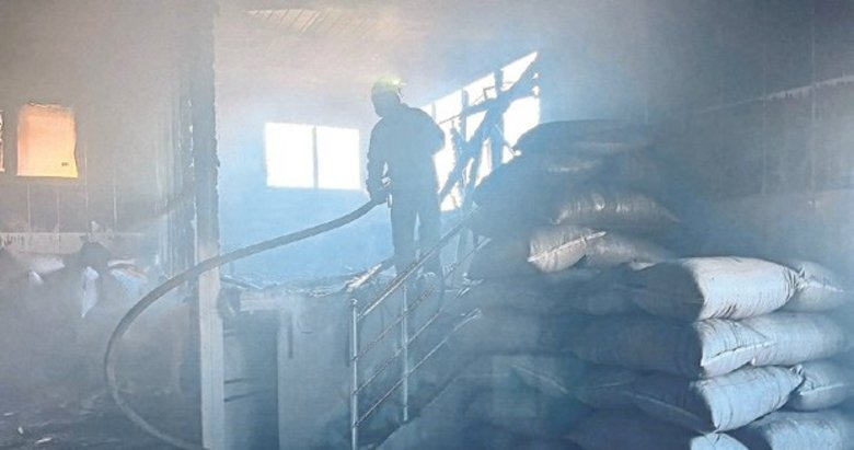 Kuruyemiş fabrikasında çıkan yangın korkuttu