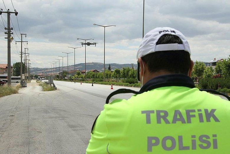 Kural ihlali yapan sürücüler drone ile tespit edildi