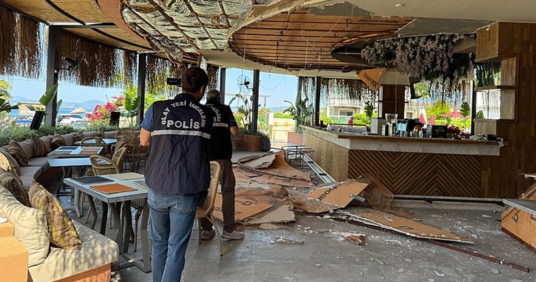 Fethiye’de restoranın tavanı çöktü