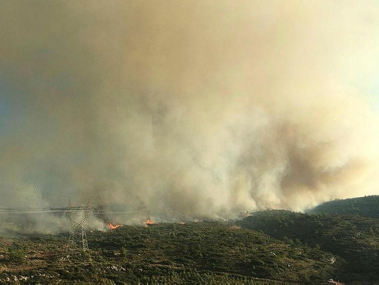 Çeşme’de orman yangını paniği! 4 site boşaltıldı