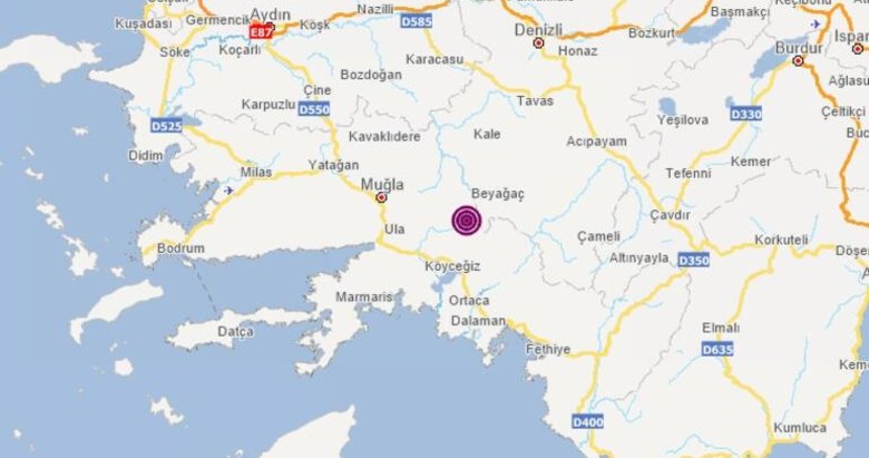 Muğla’nın Menteşe ilçesinde 4,2 büyüklüğünde deprem