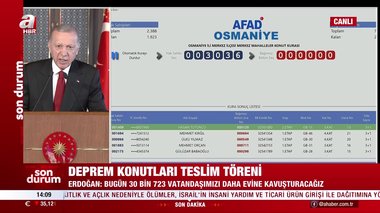 Başkan Erdoğan: 30 bin vatandaşımızı daha evine kavuşturuyoruz