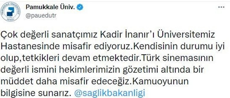 Hastaneye kaldırılmıştı! 72 yaşındaki ünlü sanatçı Kadir İnanır’ın son sağlık durumu...