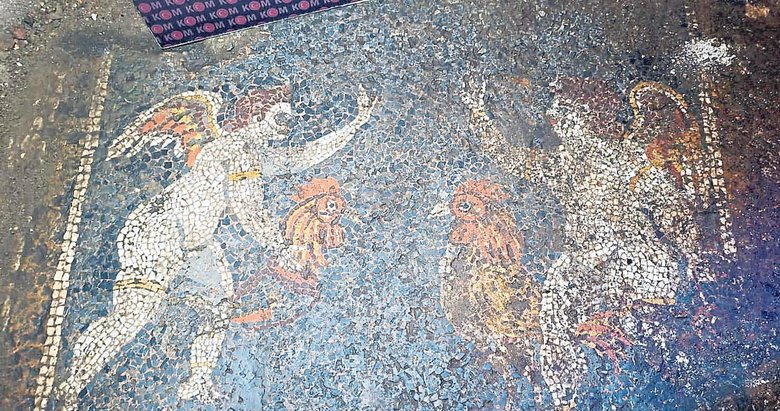 Kaçak kazı yapılan bahçeden 2 bin 700 yıllık mozaikler çıktı!