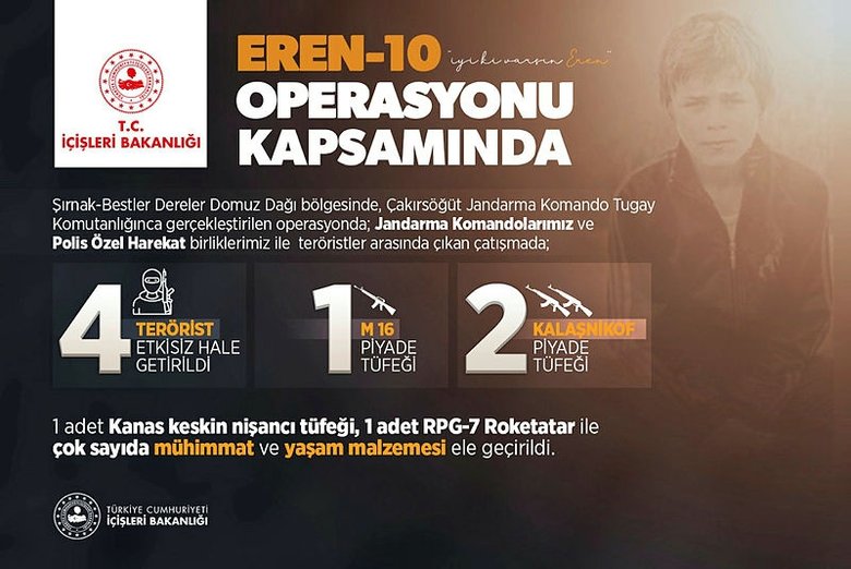 Domuz Dağı’nda 4 terörist daha etkisiz hale getirildi