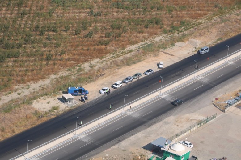 Manisa’da 30 araç helikopterli denetimden kaçamadı