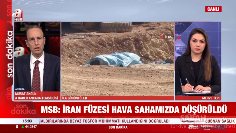 MSB: İran'dan Türk hava sahasına giren bir balistik füze imha edildi