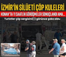 İzmir’in silüeti çöp kuleleri