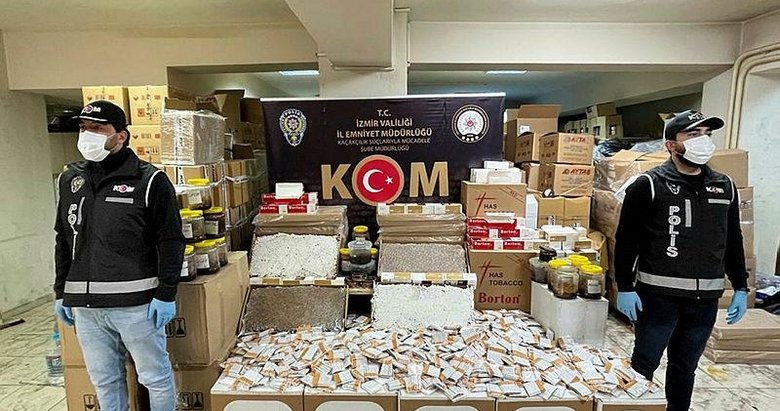 İzmir’de tütün kaçakçılığı operasyonunda 2 şüpheli tutuklandı