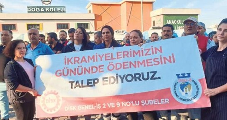Büyükşehir’de işçiler iş bıraktı
