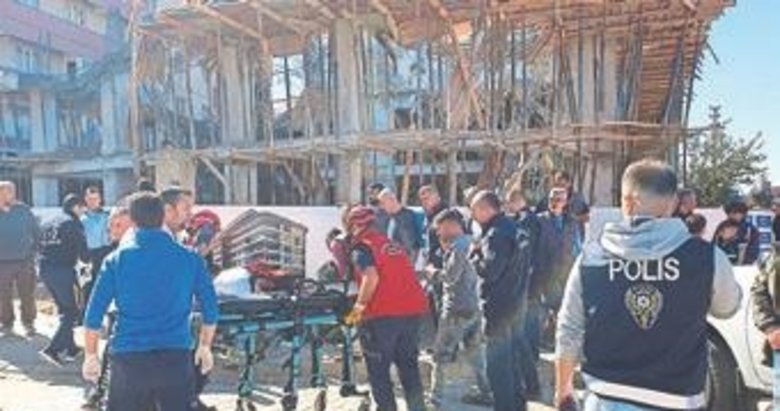Yapımı devam eden inşaat çöktü, 5 işçi yaralı