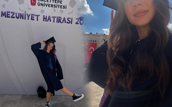Burcu Özberk üniversiteden mezun oldu