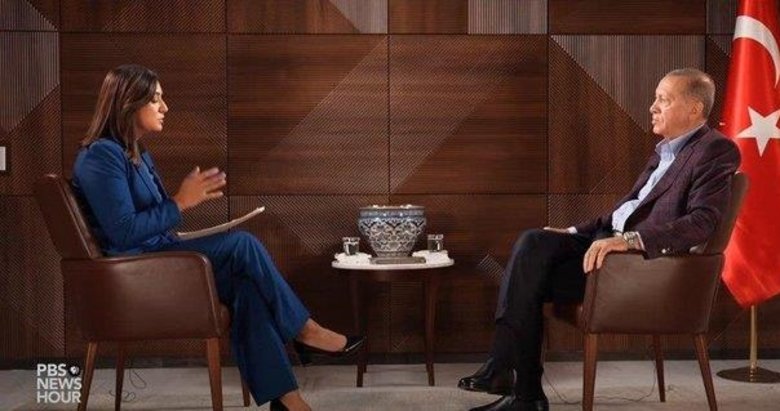 Başkan Erdoğan’dan PBS kanalının sunucusu Amna Nawaz’ın provokatif sorusuna sert tepki