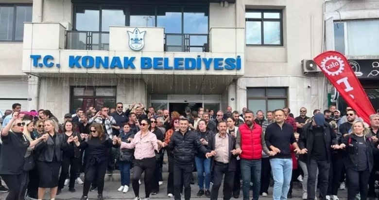İzmir Konak’ta toplu iş sözleşmesi eylemi! 1500 işçi iş bıraktı
