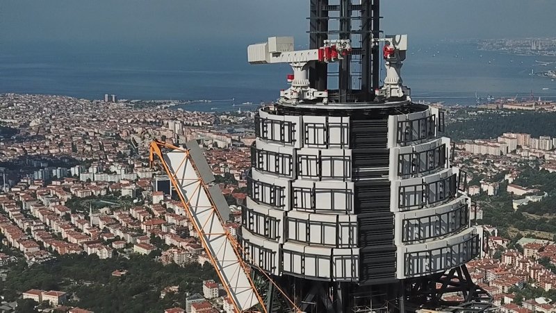Küçük Çamlıca TV-Radyo Kulesi inşaatında sona yaklaşılıyor