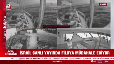 Katil İsrail askerinden Sumud Filosu’na canlı yayında baskın!