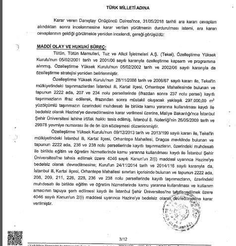 Ahmet Davutoğlu İstanbul Şehir Üniversitesi’ne usulsüz şekilde bedelsiz arazi tahsis etmiş!