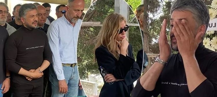 Emre Altuğ babasını son yolculuğuna uğurladı