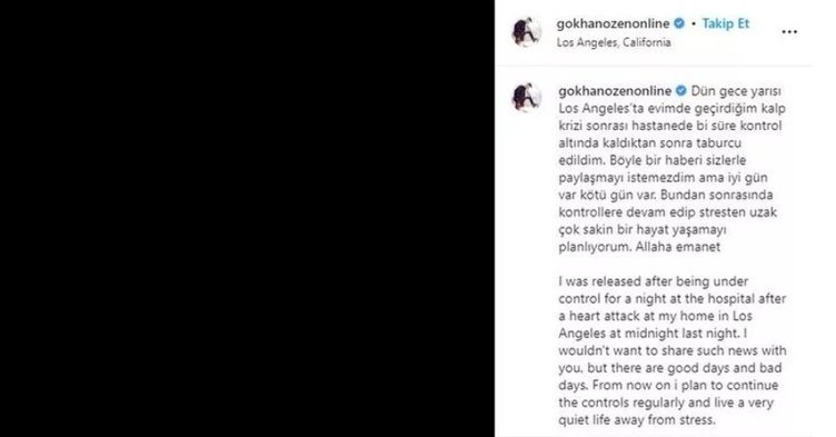 Gökhan Özen kalp krizi geçirdi! İşte son sağlık durumu
