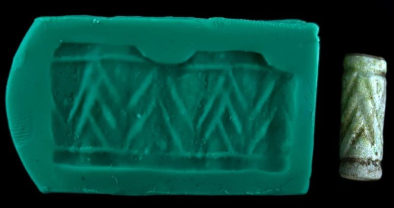 Kütahya’da 3 bin 750 yıllık fayans silindir mühür bulundu