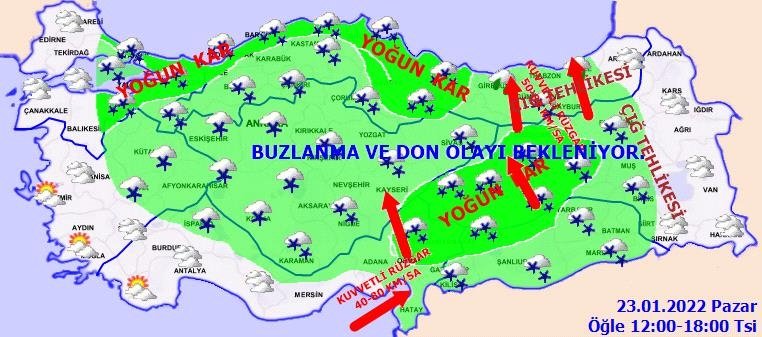 Meteorolojiden o illere yeni uyarı: Kuvvetli kar yağışı bekleniyor! İzmir ve Ege’de hava nasıl olacak? 23 Ocak hava durumu raporu
