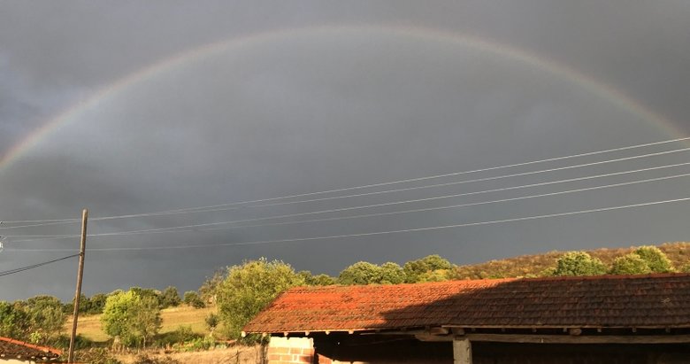 Çanakkale’de çifte gökkuşağı heyecanı