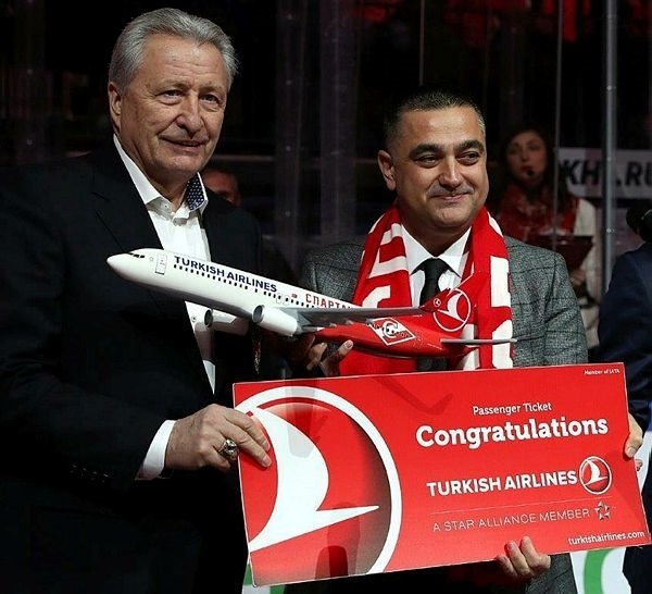 THY, Spartak Moskova - Soçi karşılaşmasında buz pistine logosunu kazıttırdı