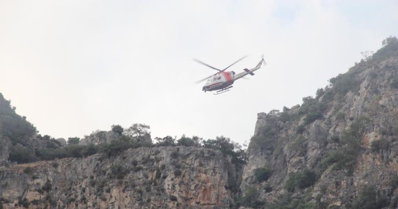 Aydın’da mahsur kalanlar helikopterle kurtarıldı