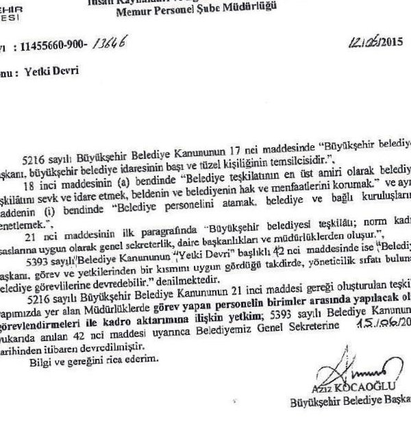 Soyer öncesi verilen yetkiye dayanmış